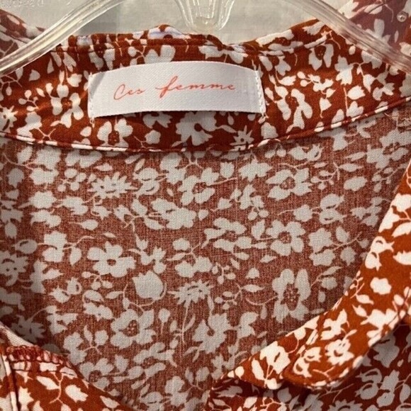 Ces Femme Ditsy Print Babydoll Dress Size Small - Picture 6 of 7